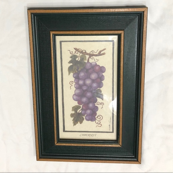 Martha Hinson-Cabernet-Wine Grapes Framed Artwork - Picture 1 of 8